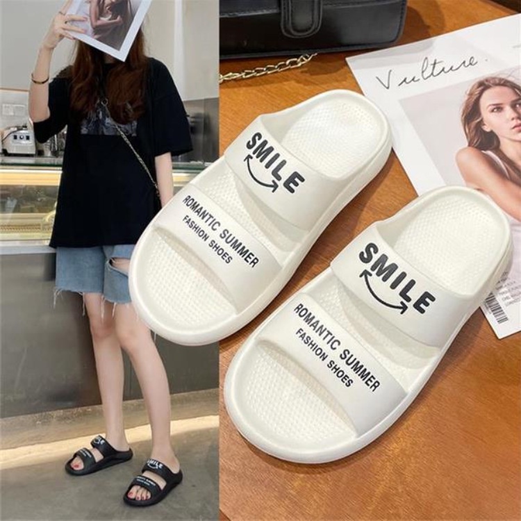 ☀ Sunly ☀ SJ018 Sandal Slop Wanita Smile Korea Anti Licin