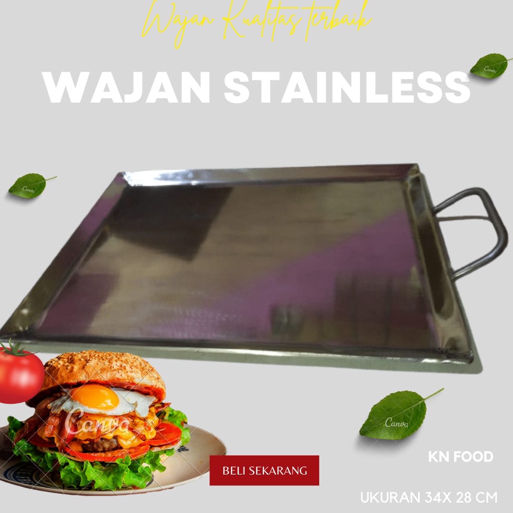 Wajan Panggang Stainess - Wajan kebab - persegi panjang