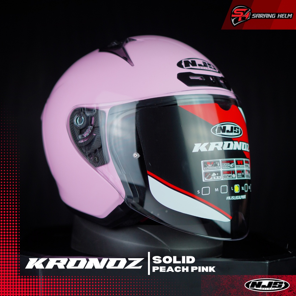 NJS Kronoz Solid - Helm Half Face | NJS | Kronoz | Kronoz Polos | Kronoz Ori | Helm Polos | NJS Kronoz | NJS ORI | SNI