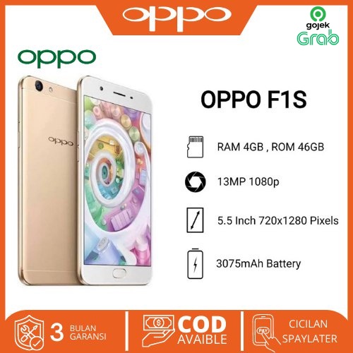 cod hp baru oppo f1s ram 4/64 gb new smartphone 4g lte