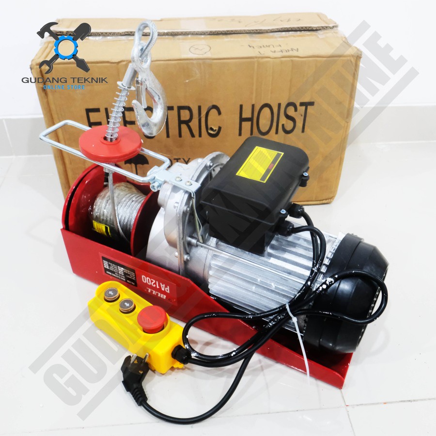 Electric Hoist BLKT12-60 12 Meter 600Kg BULL / Hoist Katrol BLKT12-120 12M 1200Kg BULL - Katrol Listrik Elektrik PA600 PA1200 BULL
