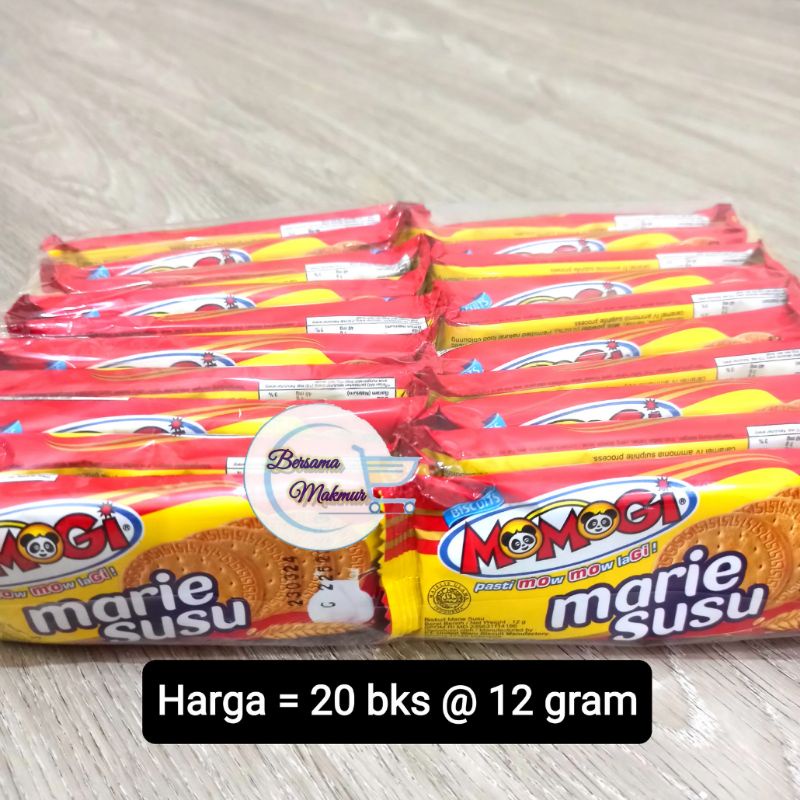 

Momogi Biskuit Marie Susu (1 pack isi 20 bks)