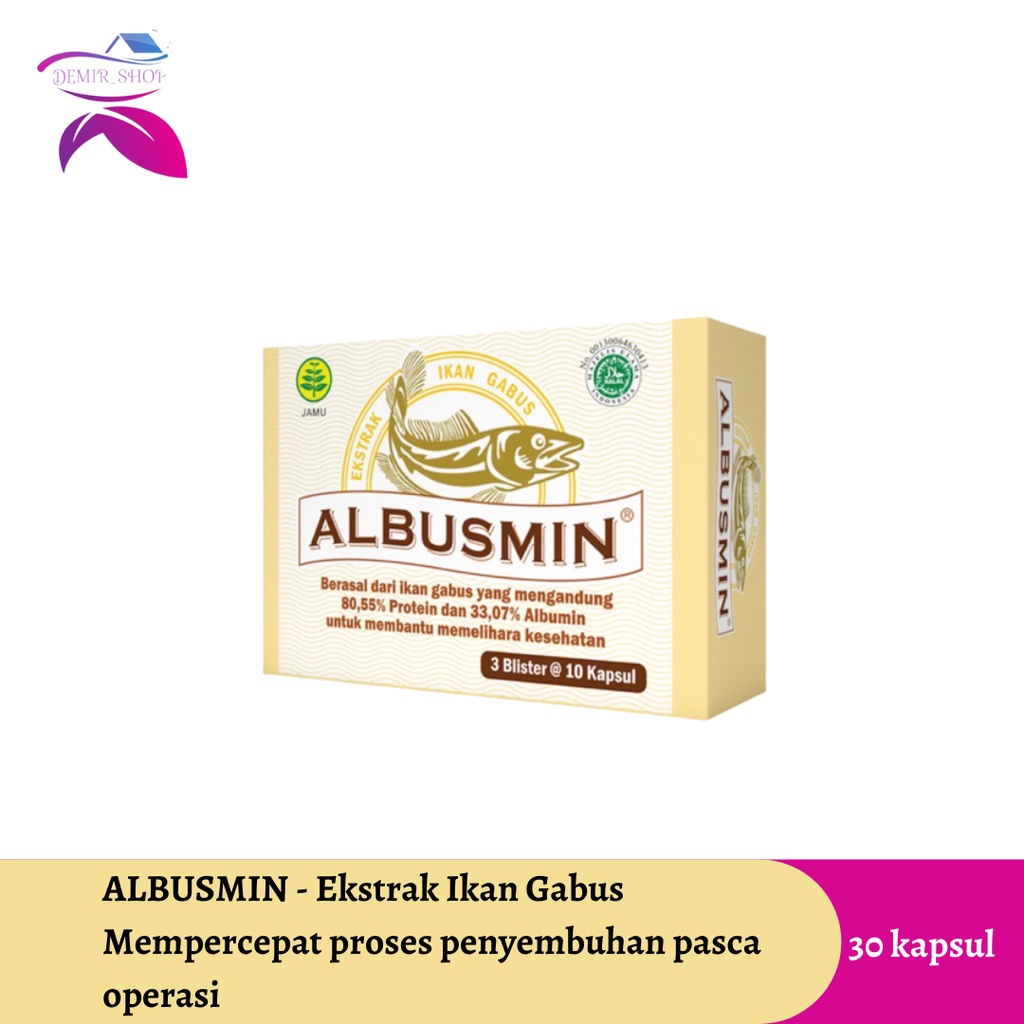 Albusmin / Pujimin / VipAlbumin / Ikan Gabus isi 30 Kapsul