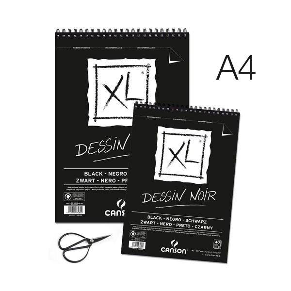 

CANSON XL Dessin Noir A4 (Black Pad)