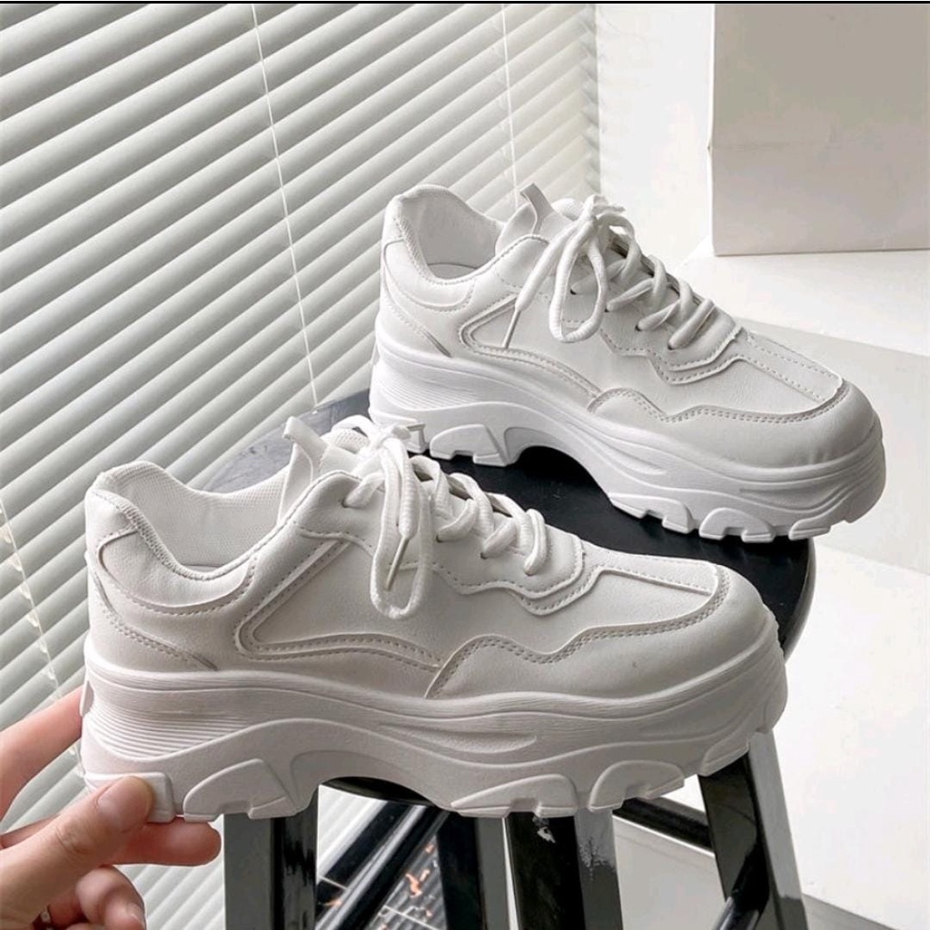Sepatu sneakers wanita sport shoes casual putih NY-01