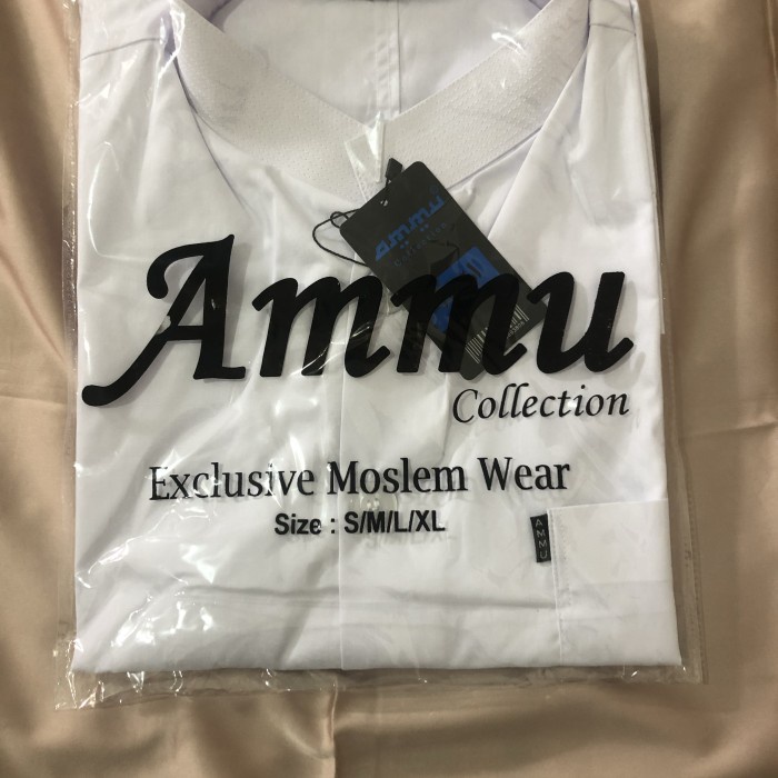 Baju Koko Ammu Collection Haibah Original - warna Putih dan Hitam
