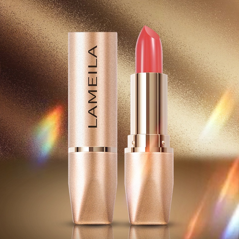 Beauty Jaya - LAMEILA New Gold Lipstick Lameila 2003 Matte 8 Warna Melembabkan Bibir Dan Anti Air