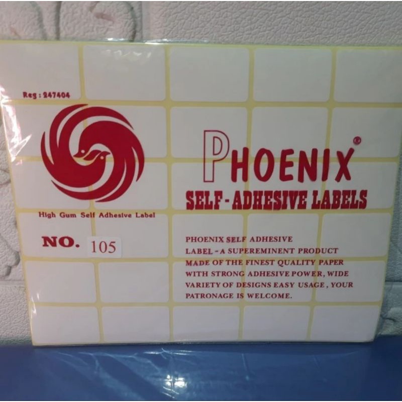 

Sticker Label / Label Harga No. 105 Phoenix (25 x 38 mm)