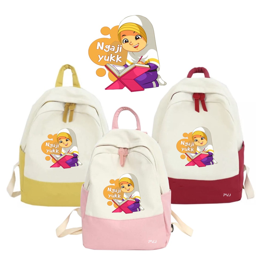 Tas Ngaji Anak Perempuan Motif Mengaji