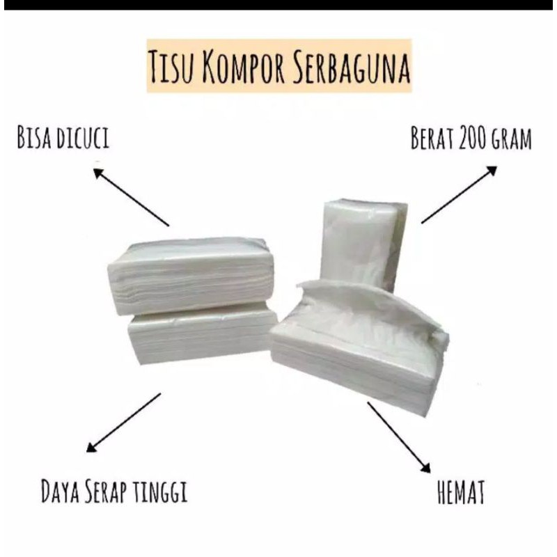 TISSUE KOMPOR 200s / TISSUE KOMPOR / TISSUE SERBAGUNA / TISSUE BISA DICUCI