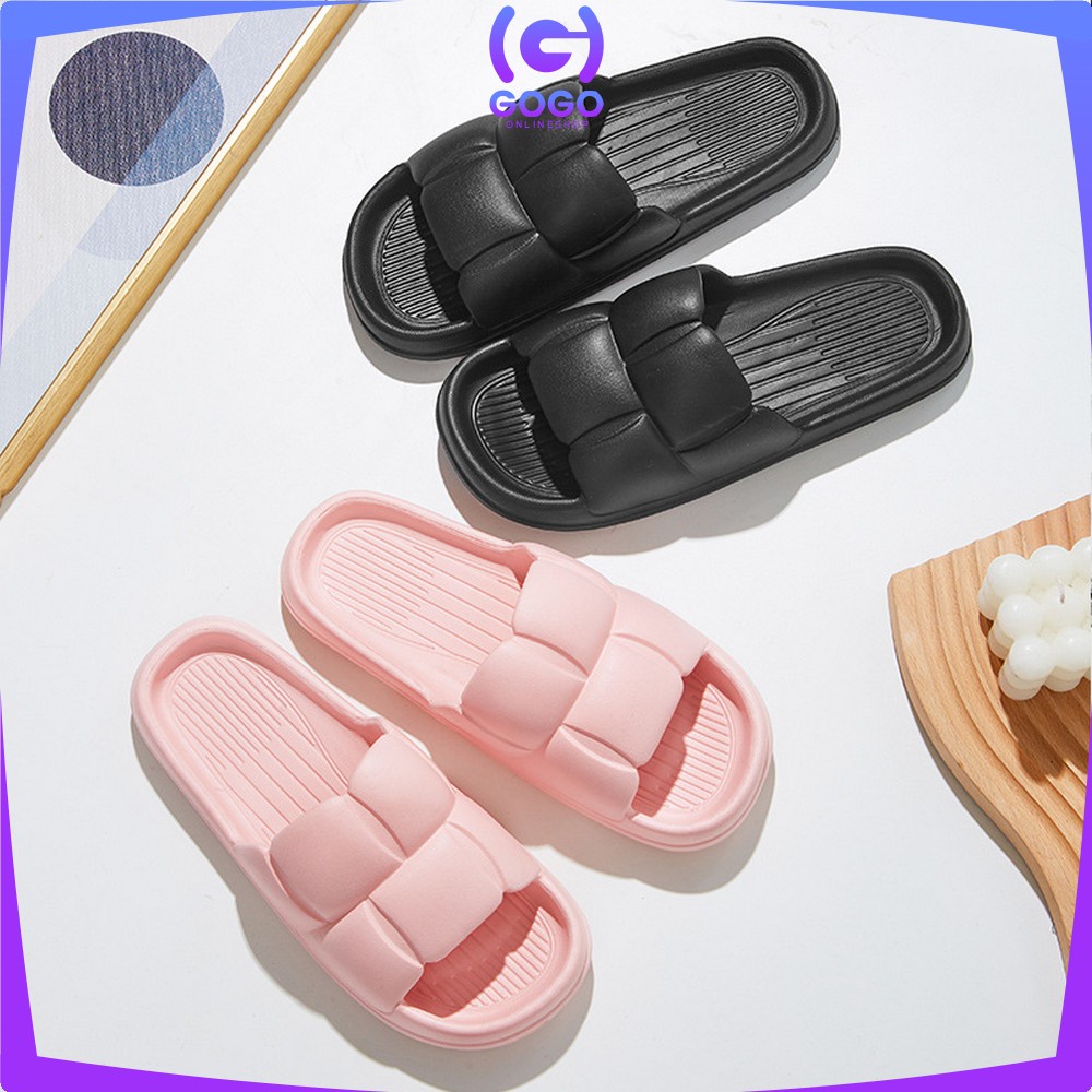 GOGO-S51 Sandal Jelly Wanita Korean Style Import Bahan EVA Anti Slip Sandal Rumah / Sendal Kamar Mandi Cewek Elastis Empuk Soft Slipper Elastic