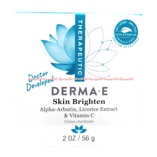 Derma E Skin Brighten 56gr Alpha Arbutin Licorice Extract Vitamin C Krim Pelembab Wajah Derma-E DermaE