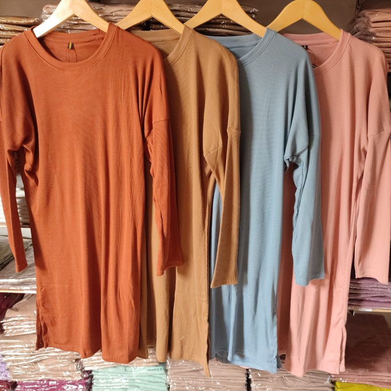 TUNIK RIP PREMIUM / LONG TUNIK TEBAL &amp; LEMBUT / DRESS WANITA