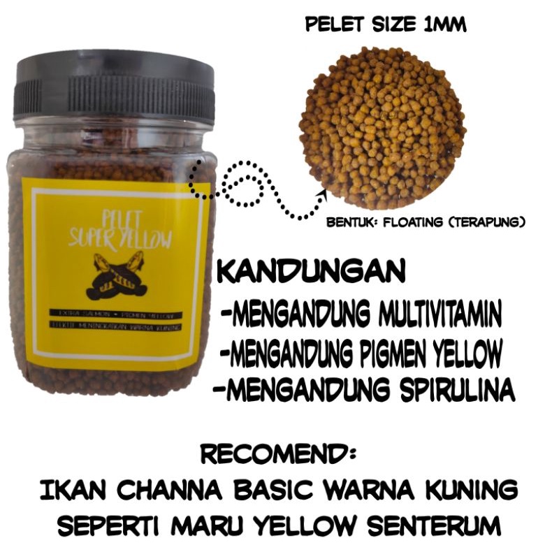 pelet Channa super yellow pakan ikan Channa maru