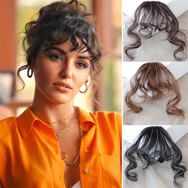 1 Pc Wig Poni Rambut Model Keriting Untuk Wanita