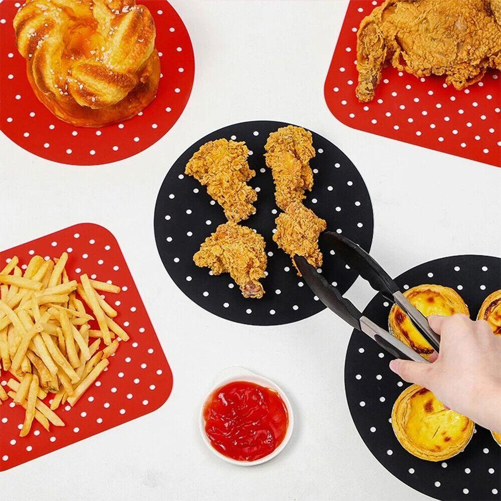 Preva Air Fryer Liners Mat Square Untuk Oven Baking Alas Silikon Anti Lengket