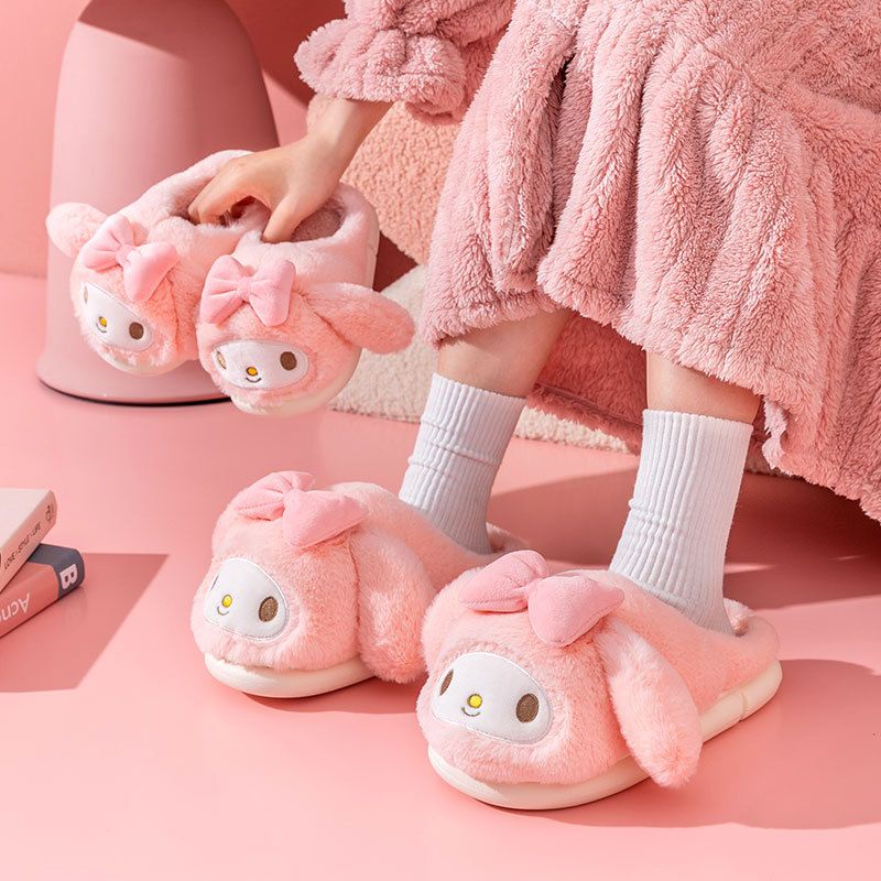 SANDAL RUMAH SANRIO MELODY PINK SEPATU KAMAR IMPOR ANAK DEWASA