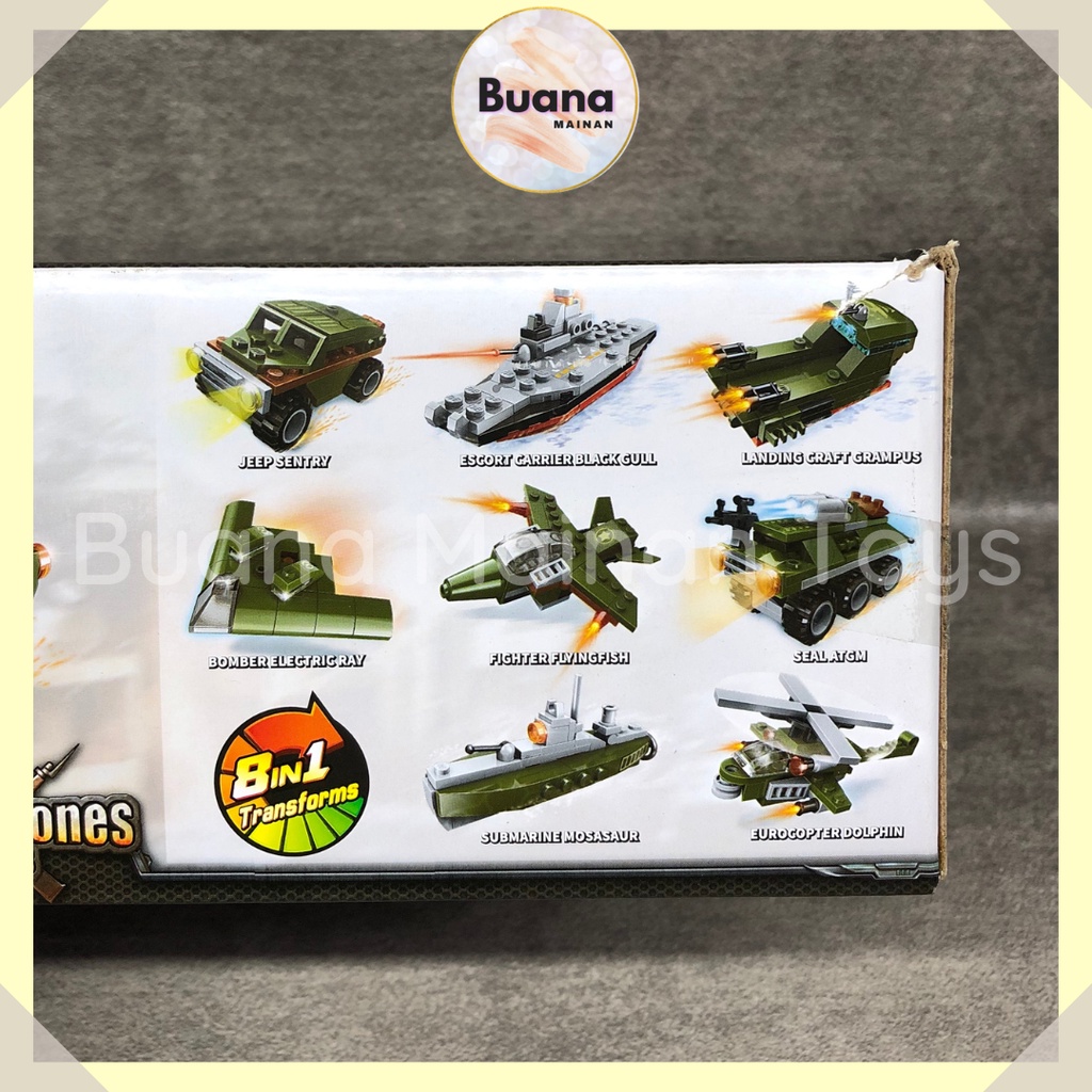 BRICKS QMAN COMBAT ZONES QM-09 AMPHOBIOUS PANZER BRICK MAINAN EDUKASI ANAK COWO COMBINE SET BRICK BLOCK 1803