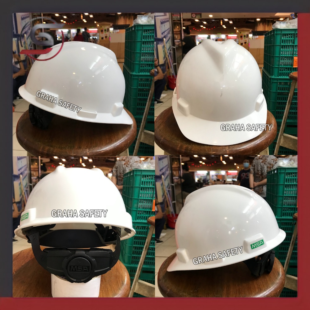 Helm Msa Vgard Warna Putih Original - Helm Safety Proyek  Msa Vgard Warna Putih