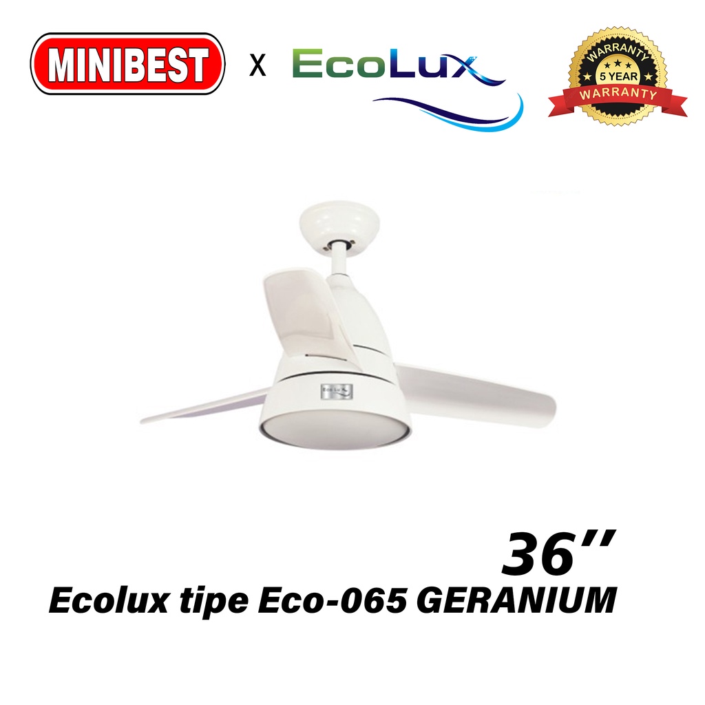 MB Kipas Angin Lampu Gantung / kipas lampu Ecolux tipe Eco-065 GERANIUM