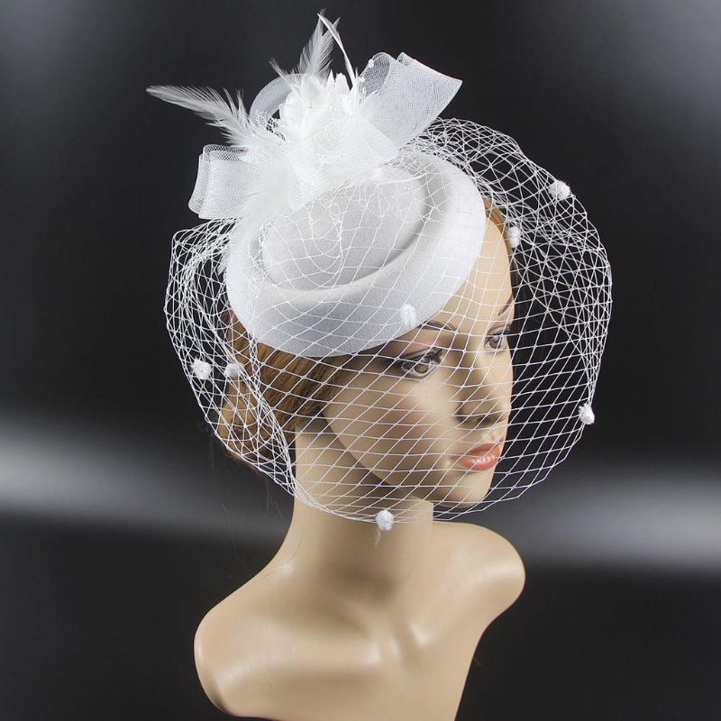 TOP-04 Fascinator hat headpiece topi aksesoris kepala hiasan topi pramugari pengantin