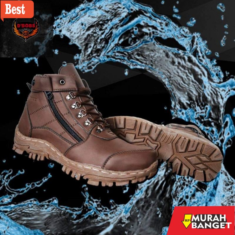 sagara boots Sepatu Boots Pria Crocodile Morisey Safety / Ujung Besi TERMURAH