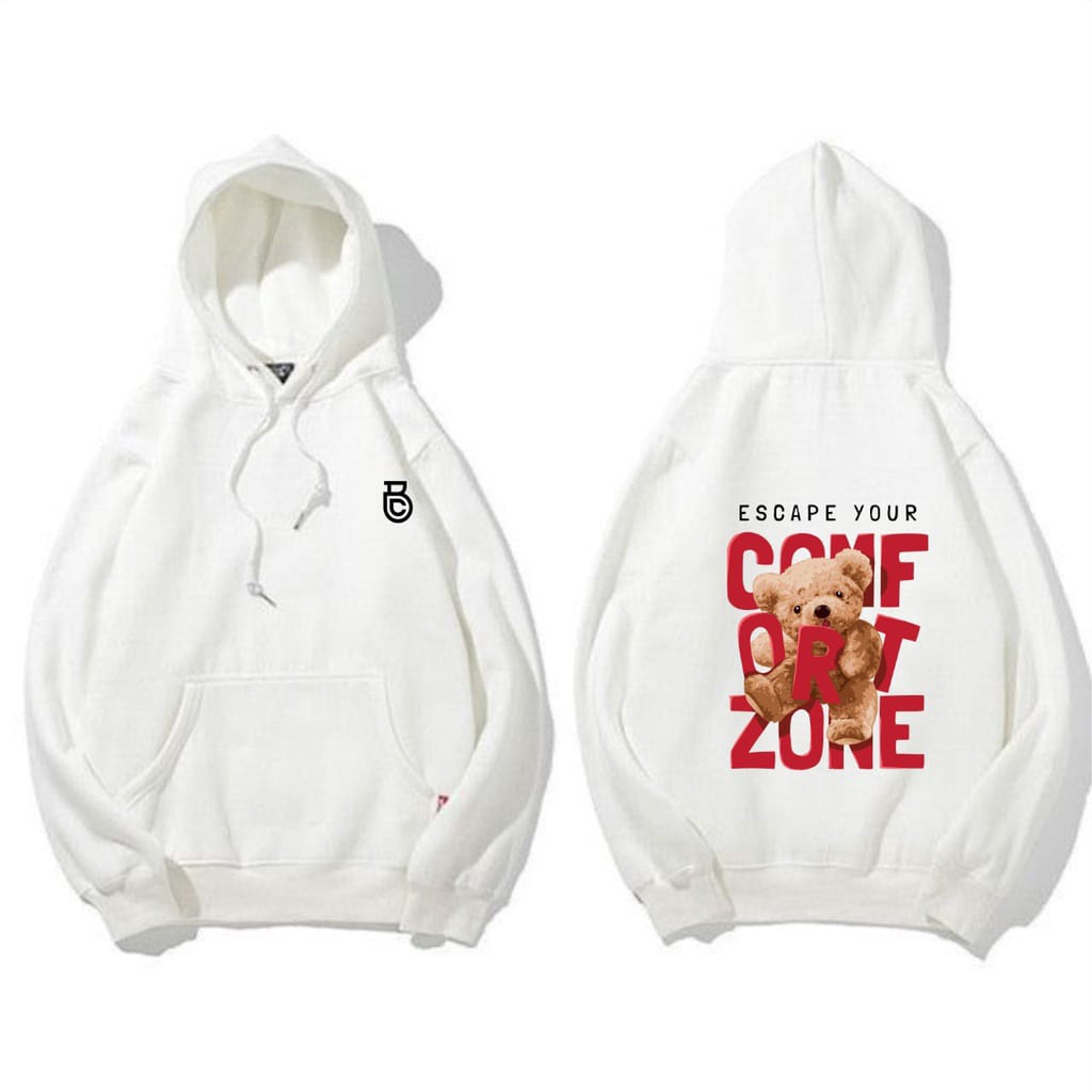 JKFashion - ZEC OOTD Sweater Bertudung Kekinian / Sweater FLEECE Hoodie Escape / Switer Bertopi / Ou