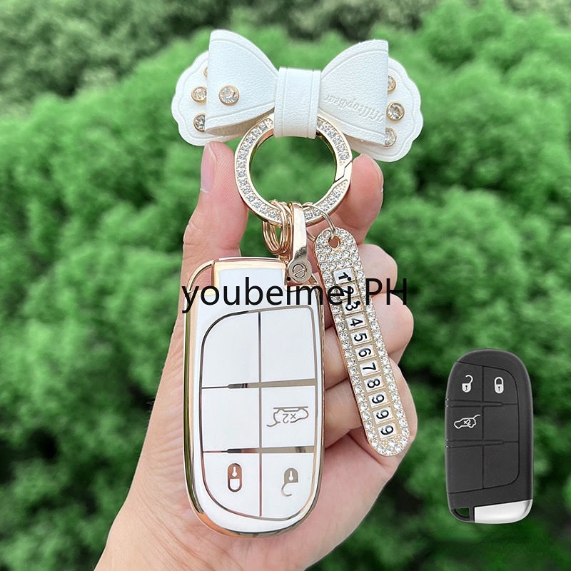 Feixiang Sarung Remote Mobil Bahan TPU Lembut Untuk Dodge Chrysler