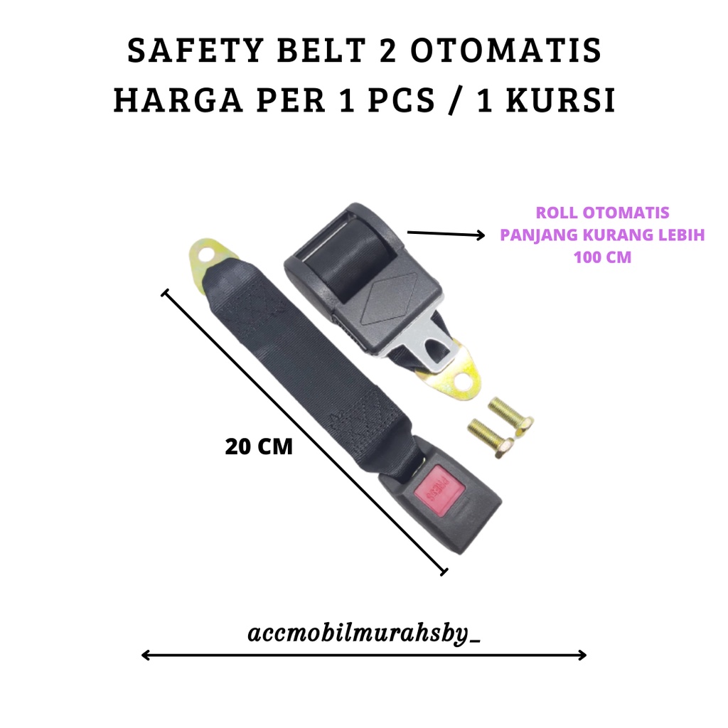 Safety Belt Otomatis 2 Titik harga 1pcs / 1 KURSI