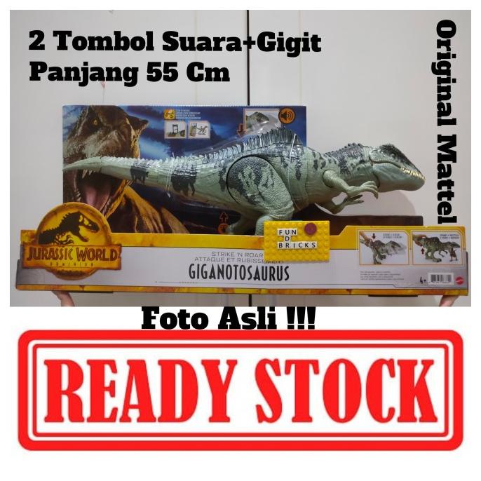 Mattel Jurassic World Dominion Strike N Roar Giganotosaurus Original