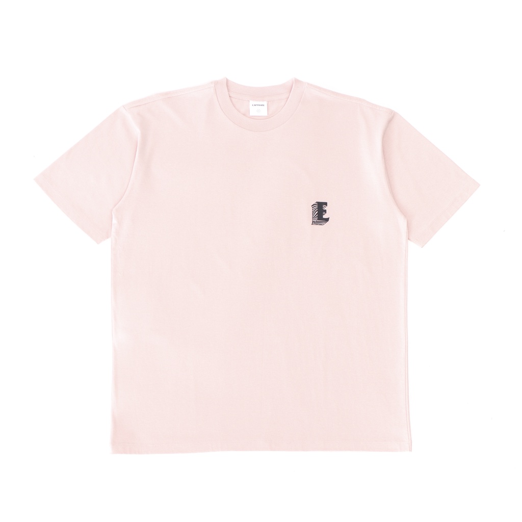 Captivate Kaos Pria T-shirt Pria E Capital Dusty Pink Heavy Cotton