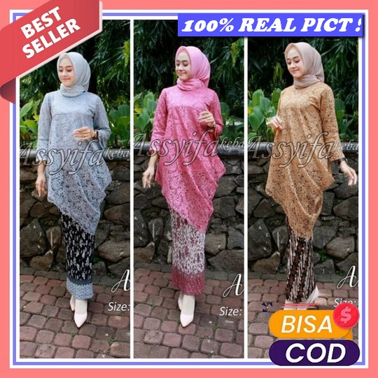 Kebaya Tepi Semi Italy Mawar | Set Kebaya Wisuda Modern Setelan Kondangan Wanita Kebaya Wisuda Lamar