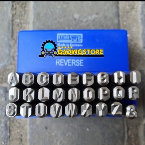 

Unik perkakas Masus Reverse 8mm Letter A-Z Stamp Punch Reverse 8mm 26SZ2 Berkualitas