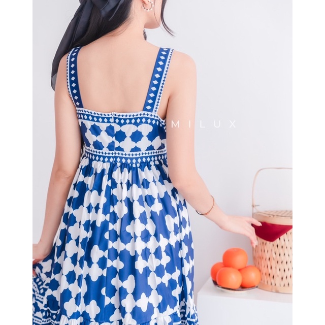 LONG DRESS WANITA TERUSAN IMPORT TRIBAL MOTIF MX562