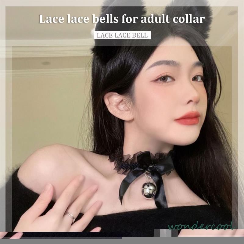 Choker Renda Kalung Lonceng Besar Fashion Korea Cosplay Gaya Aksesoris Wanita-Won