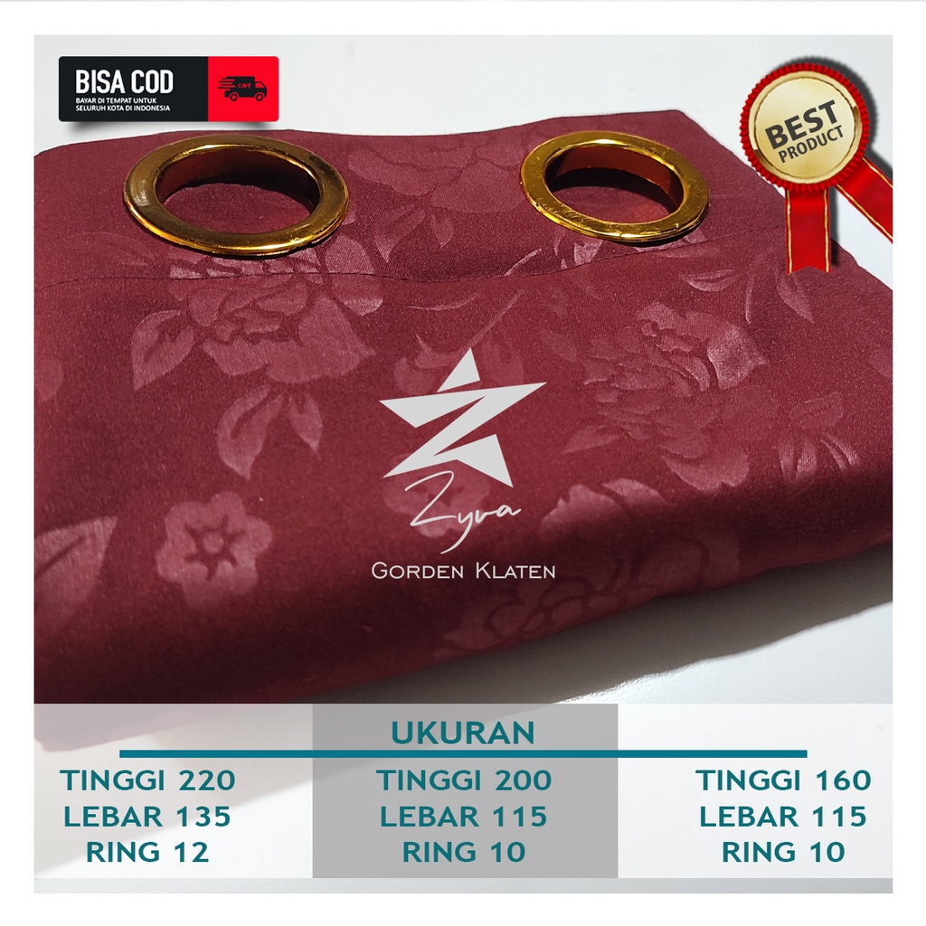 TIRAI PINTU DAN GORDEN JENDELA  POLOS EMBOSS ABU TUA SMOKERING KORDEN RING 10