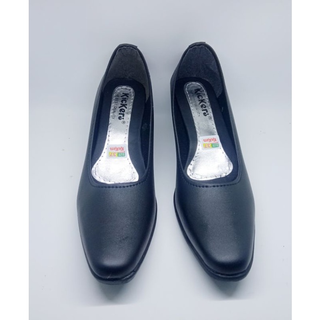 Terbaru Sepatu Kerja Pantofel Wanita Kickers / Sepatu Kantor Wanita Hitam / Sepatu Kerja Guru Kickers