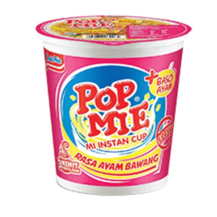 

( SATUAN ) pop mie mi instan rasa ayam bawang cup 75gr isi 1 ( SATU ) PCS