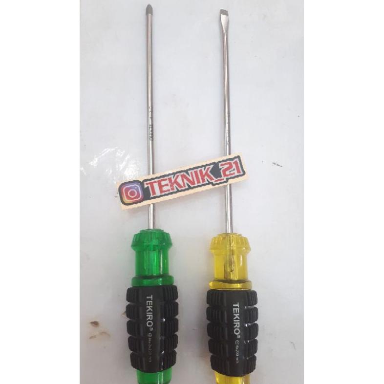 SEPASANG OBENG TEKIRO 6X200 MM OBENG TEKIRO GAGANG KARET