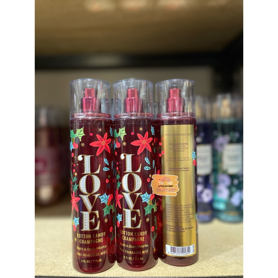 Bath & body works bbw cotton candy champagne love 236ml mist parfum perfume fragrance