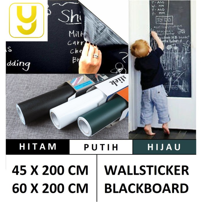 

Papan Stiker Papan Tulis 60X200Cm Wallsticker Blackboard Whiteboard Yelo