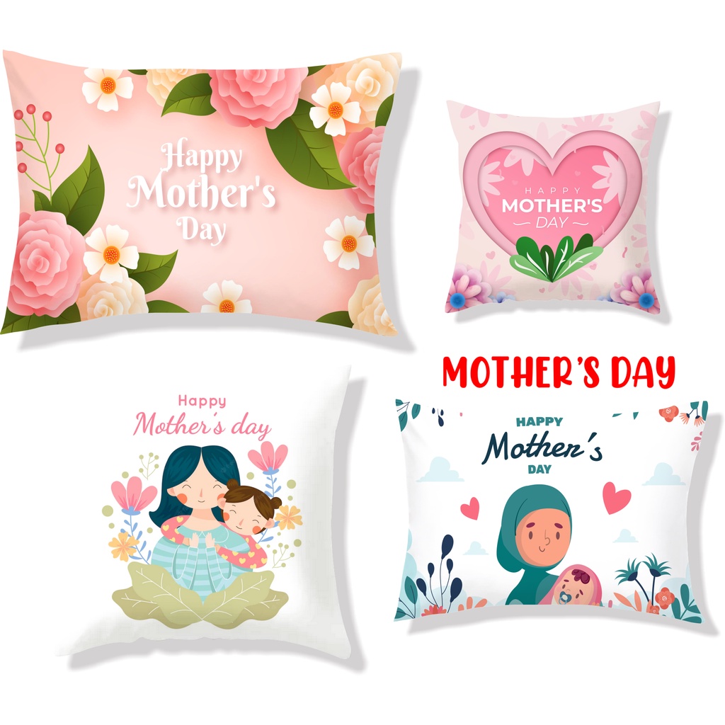 Bantal Hari Ibu 30x30 cm Part 1 #IB 001-010 / Mother'S Day / Kado Hari Ibu / Bantal Sofa