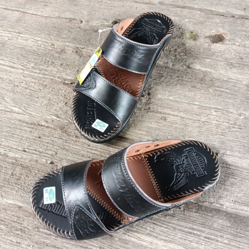 sandal kulit asli Harley sandal kulit pria asli slip on kulit asli sandal kulit kulit asli