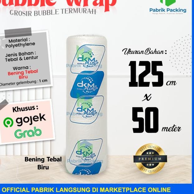 

BUBBLE WRAP ROLL DKM PLUS VARIANT PREMIUM SIZE 125 CM x 50 M - HITAM PREMIUM
