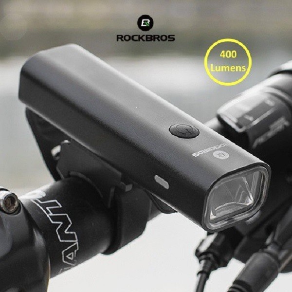 Lampu Depan Sepeda Rockbros YQ-QD400 LED Charge 400 Lumens Original