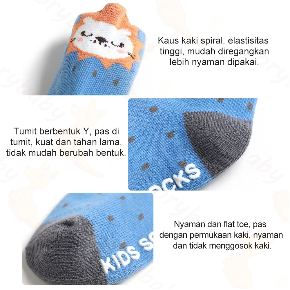 Ivorybaby Kaos kaki bayi anak panjang hewan Kaus kaki anak anti slip