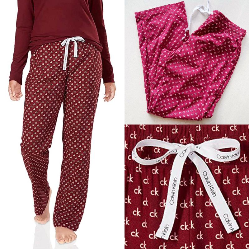 Ck full print maron &amp; polka navy pants
