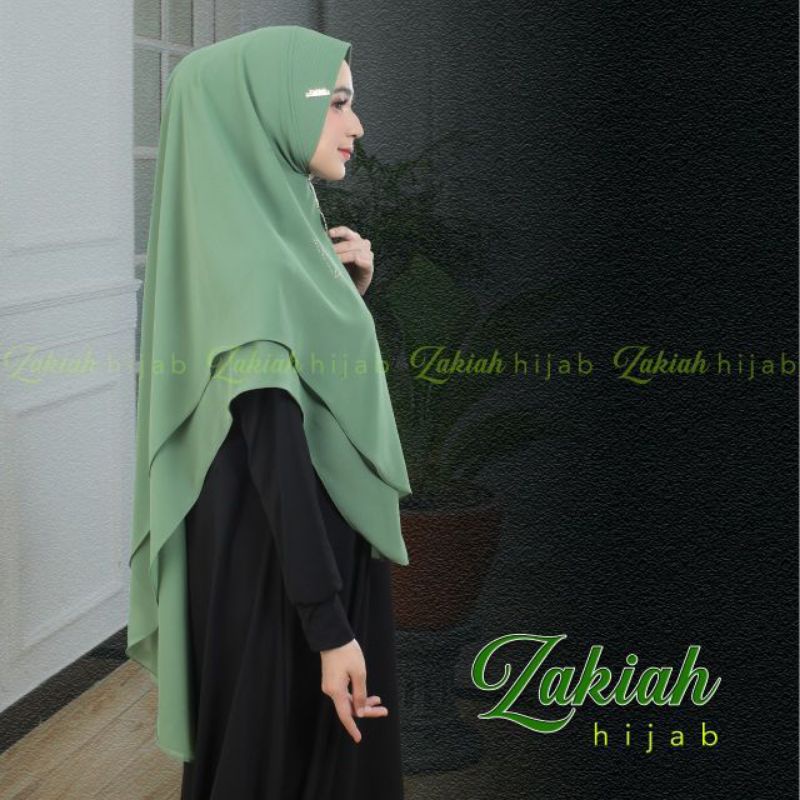 khimar hijab  seruty zakiah polos plat