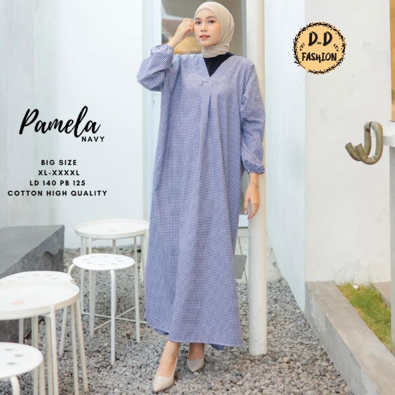 PAMELA DRES BIG SIZE LD 140 cm WANITA TERBARU BY DnD