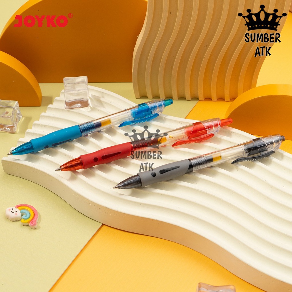 

ATH Gel Pen Joyko GP-265 Black / Blue / Red Q 1 Lusin / 1 Box / 12 PCS Gel 0.5 mm Pulpen Pena Mirip